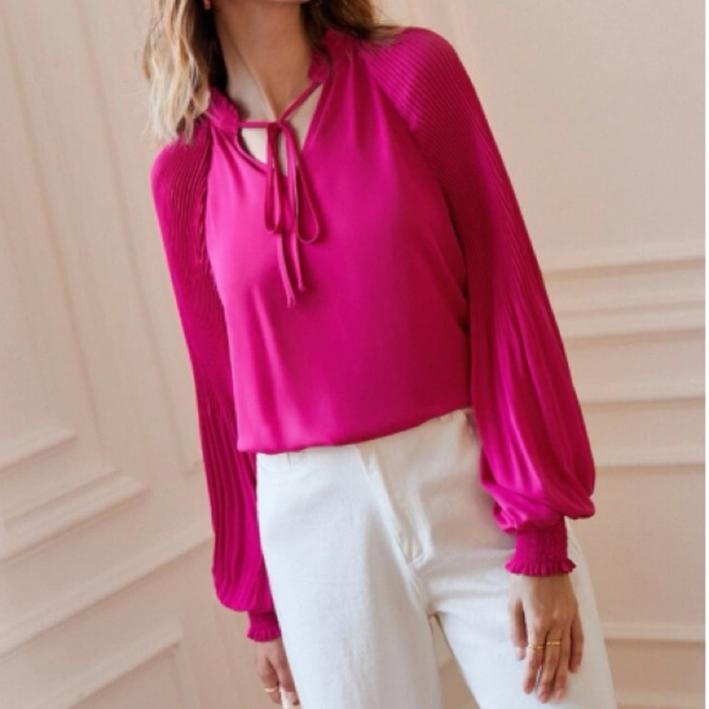 Luxe tie neck blouse - Picture 10 of 15
